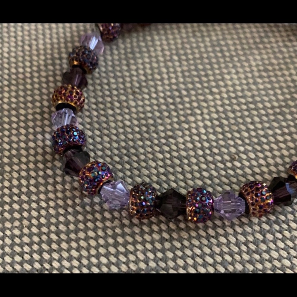 Handmade Purple Glass Stretch Bracelet
